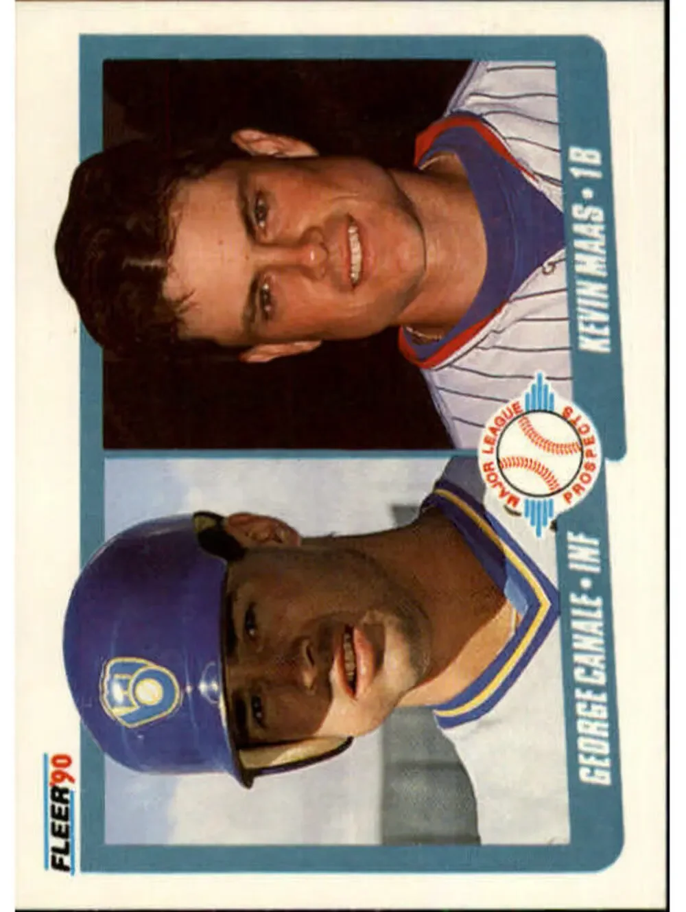 1990 George Canale / Kevin Maas Fleer Baseball Card #641